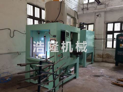 汽車活塞環自動噴砂機實景圖
